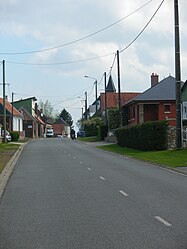 The main road of Beaufort-Blavincourt