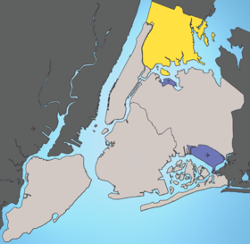 Localisation de Le BronxComté du Bronx