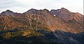 Devils Peak centered with Robinson Mountain behind as seen from Slate Peak