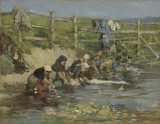 Lavandières près d'un ruisseau, 1885 Londres, National Gallery