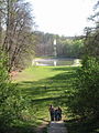 Gaasbeek, the park of the castle with the triumphal arch at the end.