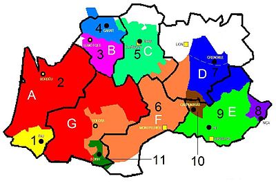 Províncies tradicionals occitanes i regions franceses