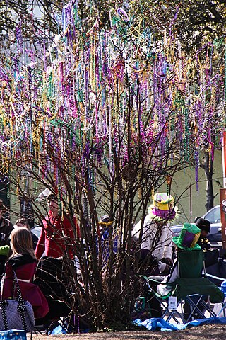 <span class="mw-page-title-main">Mardi Gras throws</span> Trinkets thrown at Mardi Gras parade spectators