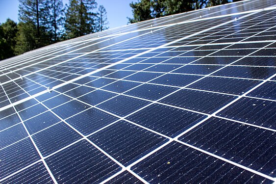 Solar panels on a church roof in Pleasant Hill, California