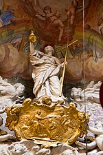 Baroque cartouche of the El Transparente altarpiece, Toledo Cathedral, Toledo, Spain, designed and made by Narciso Tomé, 1729-1732[10]