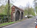 Ein in den 1980er Jahren wieder aufgebautes Stück der Berliner Zoll- und Akzisemauer in der Stresemannstraße