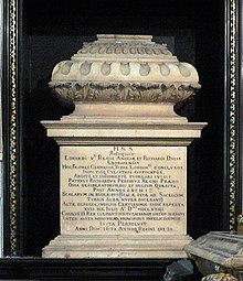 A small stone monument with a Latin inscription.