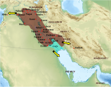 Carte de la Mésopotamie.