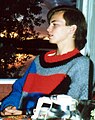 Image 45Swedish teenager with mullet haircut and abstract jumper, 1991. (from 1990s in fashion)