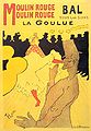 “Moulin Rouge — La Goulue.” Autors Tulūzs-Lotreks (1891.).