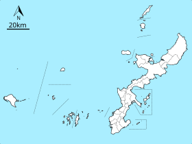 野甫島の位置（沖縄諸島内）