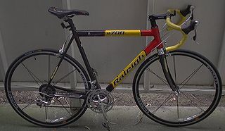 Racing bicycle type of bicycle used for road racing