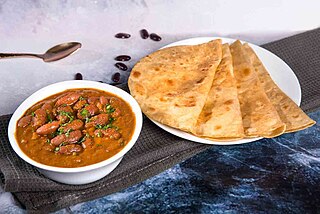 <span class="mw-page-title-main">Rajma</span> Red kidney beans dish, originating from the Indian subcontinent