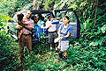 Tourists in the rain forest