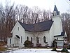 View of Tompkins Corners United Methodist Church from the southwest on a late winter day in 2009