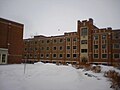 Walsh residence hall in winter