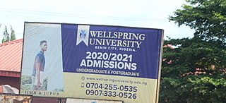 <span class="mw-page-title-main">Wellspring University</span> University in Benin City, Nigeria