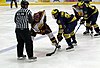 Louie Caporusso in a faceoff