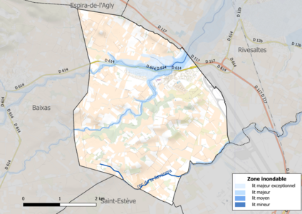 Carte des zones inondables.