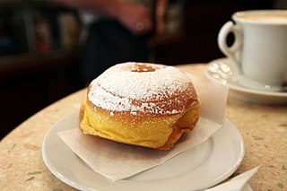 <i>Bombolone</i> Italian filled doughnut