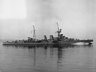 HMS <i>Coventry</i> (D43) C-class light cruiser of the British Royal Navy