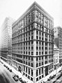 Home Insurance Building a Chicago (Illinois), dell'ingegnere William LeBaron Jenney, della Scuola di Chicago, 1884-1885