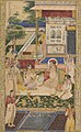 Jahangir, il Principe Khurram e Nur Jahan, c. 1624. Miniatura Mughal. circa 1800