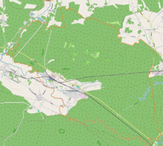 Mapa konturowa Kolonowska, w centrum znajduje się punkt z opisem „Izba Regionalna”