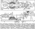 Diagram chronometru (text v němčině). Všimněte si fusee, který transformuje síly různých směrů na konstantní sílu.