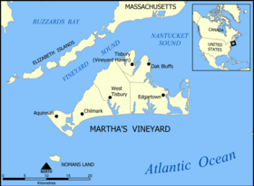 Carte de Martha's Vineyard.