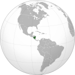 Nicaragua (orthographic projection)