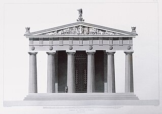 Reconstruction drawing of the Temple of Zeus, Olympia, Greece (01).jpg