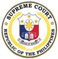 Seal o the Supreme Court o the Philippines.