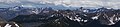 Panorama looking south from Slate Peak. Left to right: Silver Star, The Needles, Tower Mountain, Golden Horn