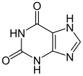 de: Struktur von Xanthin; en: Structure of Xanthine