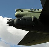 B-52D爆撃機の尾部銃座 AN/M3が4連装で装備されている