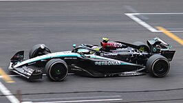 Lewis Hamilton tijdens de GP van China 2024