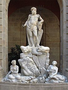 Statue of Neptune and two sea nymphs