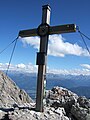 Cross on the Maldonkopf in the Lechtal Alps