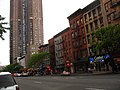 Manhattan Plaza performing arts residence and Film Center Cafe on Ninth Avenue