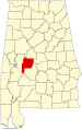 State map highlighting Perry County