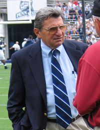 Joe Paterno was heavily criticized for his reaction to the allegations and was subsequently forced to resign in the middle of the 2011 season. PaternoTemple.png