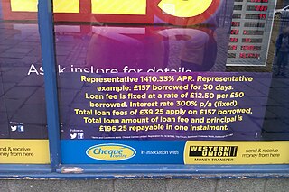 <span class="mw-page-title-main">Payday loans in the United Kingdom</span>