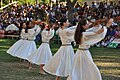 Israeli folk dancing on the Jewish holiday of Shavuot at Kibbutz Gan-Shmuel