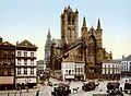 Image 15 Saint Nicholas' Church, Ghent Photochrom: Detroit Publishing Co. Restoration: Michel Vuijlsteke A ca. 1890–1900 photochrom print of Saint Nicholas' Church in Ghent, Belgium, one of the city's oldest and most prominent landmarks, dating back to the 13th century. The church's central tower served as an observation tower and carried the town bells until the neighboring belfry of Ghent was built. More selected pictures