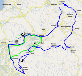 Routekaart van de Trofeo Alfredo Binda-Comune di Cittiglio 2021