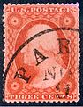 Image 19The first officially perforated United States stamp (1857) (from Postage stamp)