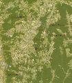 Weschnitztal im Odenwald nach einem Satellitenbild