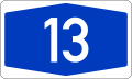 File:Bundesautobahn 13 number.svg