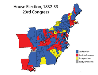 <span class="mw-page-title-main">1832–33 United States House of Representatives elections</span> House elections for the 23rd U.S. Congress